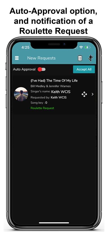 Automatic request approval settings in the host app