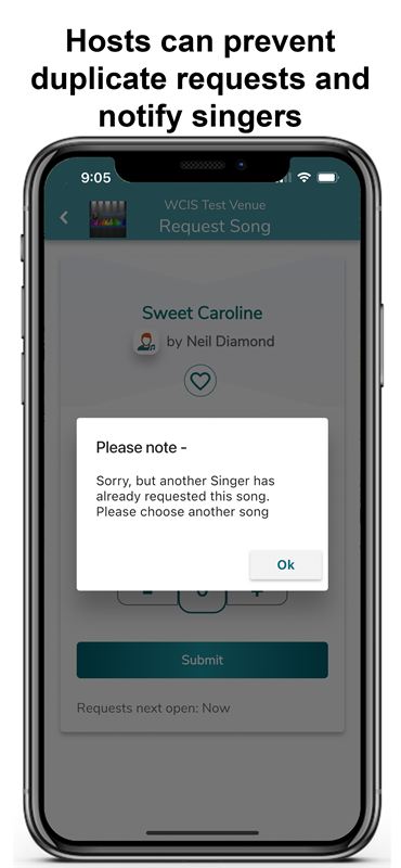 Host setting that prevents duplicate song requests