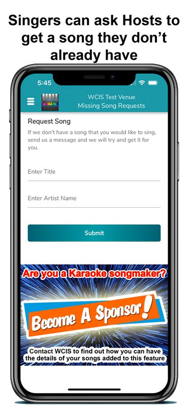 Requesting a song that is missing from the songbook